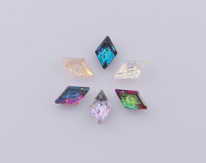 1 pcs Rhombus Crystal Pendant,Crystal AB Charms,Austrian Crystal,Made in Austria DIY Bracelet Necklace Jewelry Making Findings Supply