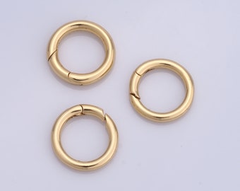 1 pcs Gold Spring Clasp,18K Gold Filled Round Clasp,Spring Clasp for DIY Bracelet Necklace Jewelry Making Findings Supply