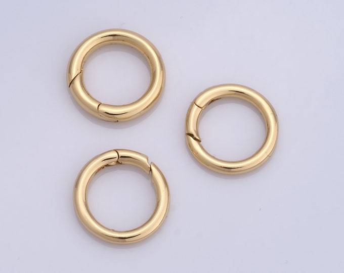 1 pcs Gold Spring Clasp,18K Gold Filled Round Clasp,Spring Clasp for DIY Bracelet Necklace Jewelry Making Findings Supply