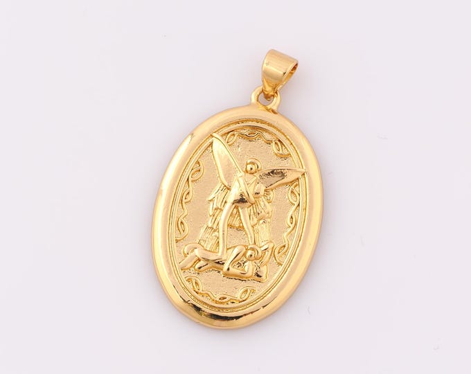 1 pcs Gold Angel Pendant,18K Gold Filled Angel Charm,Angel Charm DIY Bracelet Necklace Jewelry Making Findings Supply