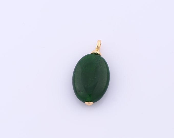 1 pcs Gold Energy Stone Pendant,18K Gold Filled Natural Stone Charm,Stone Charms DIY Bracelet Necklace Jewelry Making Findings Supply