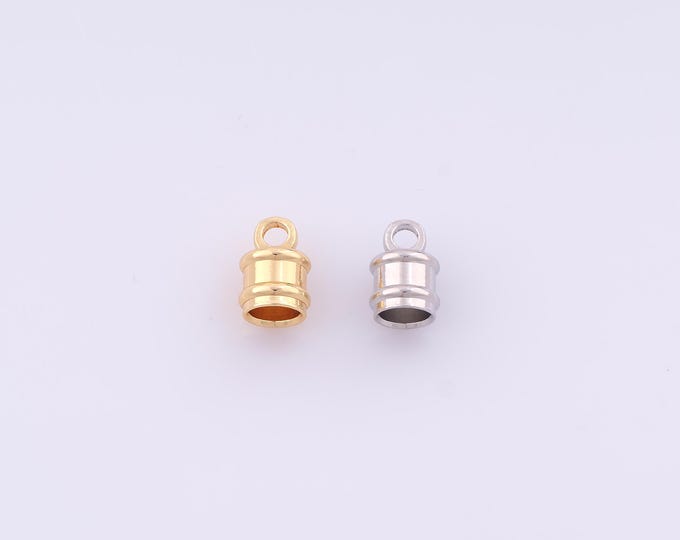 1 pcs 18K Gold Filled Bead Caps Cord End Cord Tip Solid End Cap DIY Bracelet Necklace Jewelry Making Finding Supply