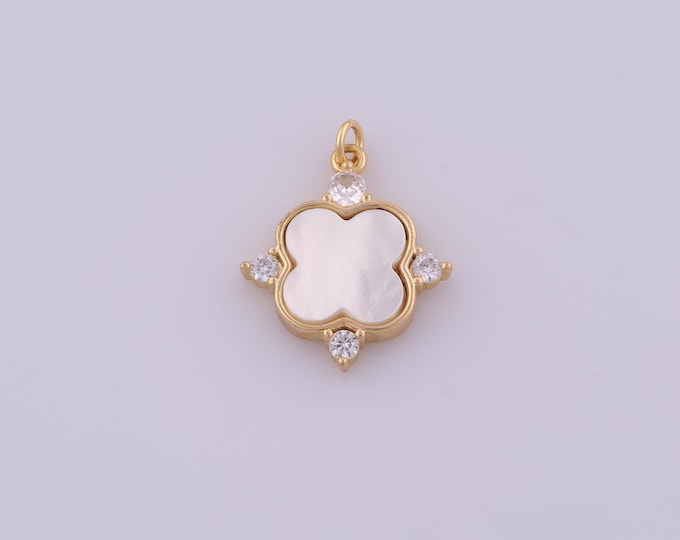 1 pcs Gold Fritillaria Square Pendant,18K Gold Filled Square Charm,CZ Square Charms DIY Bracelet Necklace Jewelry Making Findings Supply