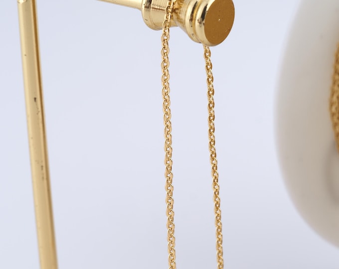 1 Meter Gold Rolo Chain, 18K Gold Filled Semi Finished Chain, Specialty Chains, DIY Jewelry Making Supplies