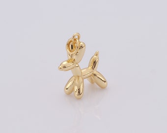 10 pcs Gold Dog Pendant,18K Gold Filled CZ Animal Charm,Pet Charm DIY Bracelet Necklace Jewelry Making Findings Supply