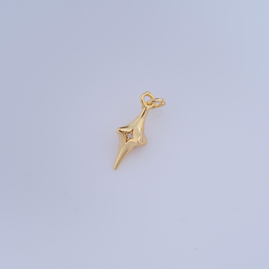 18Kt Gold Plated With Cz Star Pendant And Chain