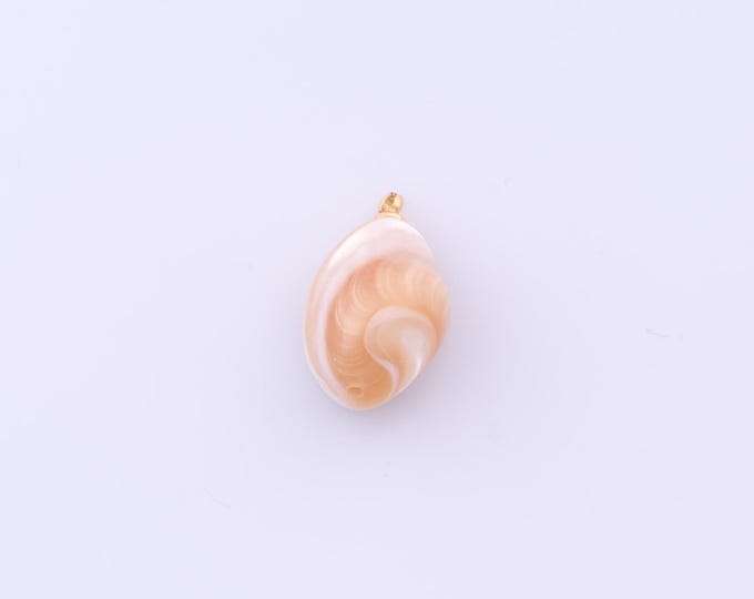 1 pcs Gold Fritillaria Pendant,18K Gold Filled Conch Charm,Fritillaria Charms DIY Bracelet Necklace Jewelry Making Findings Supply