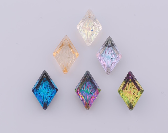 1 pcs Rhombus Crystal Pendant,Crystal AB Charms,Austrian Crystal,Made in Austria DIY Bracelet Necklace Jewelry Making Findings Supply