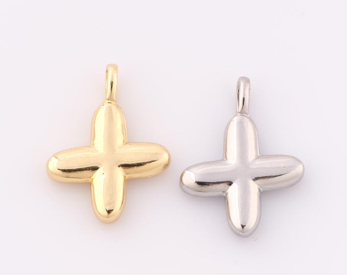 1 pcs Gold Cross Pendant,18K Gold Filled Religious Charm,Christian Charm DIY Bracelet Necklace Jewelry Making Findings Supply