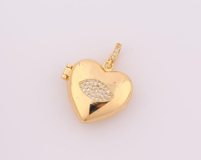1 pcs Gold CZ Evil Eye Pendant,18K Gold Filled Photo Frame Charm,Devil Eye Charm DIY Bracelet Necklace Jewelry Making Findings Supply