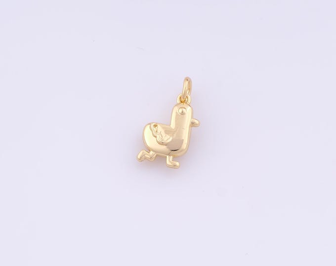 1 pcs Gold Duck Pendant,18K Gold Filled Animal Charm,Duck Charms DIY Bracelet Necklace Jewelry Making Findings Supply