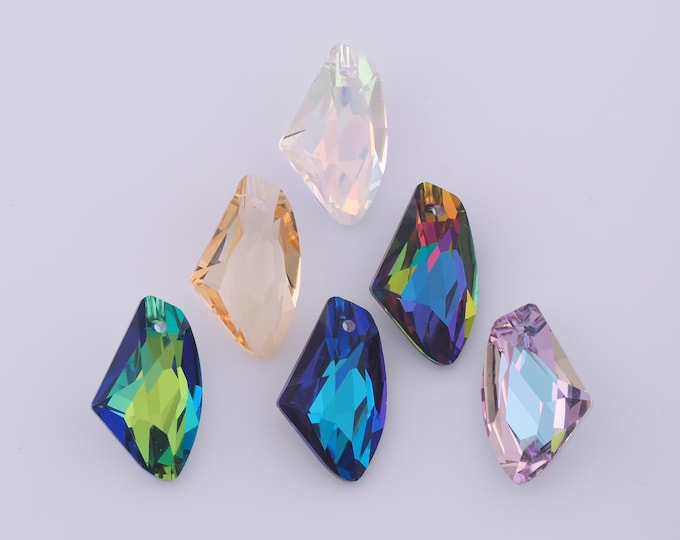 1 pcs Galactic Vertical Crystal Pendant,Crystal AB Charms,Austrian Crystal,Made in Austria DIY Necklace Jewelry Making Findings Supply