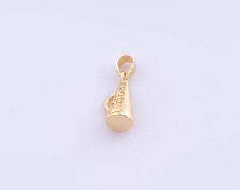 1 pcs Gold Megaphone Pendant,18K Gold Filled Megaphone Charm,Megaphone Charms DIY Bracelet Necklace Jewelry Making Findings Supply