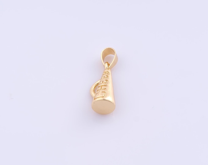 1 pcs Gold Megaphone Pendant,18K Gold Filled Megaphone Charm,Megaphone Charms DIY Bracelet Necklace Jewelry Making Findings Supply