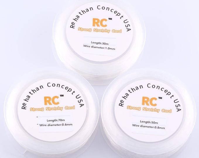 1 pcs Clear Stretch Cord,HIGHEST QUALITY Extra Strong,Strongest Grade Elastic Stretch Cord for DIY Bracelet Making Findings