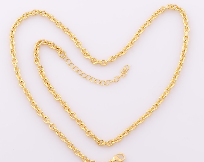 1 Str Cable Necklace,Chains Necklace 18K Gold Filled Cable Necklace, Adjustable Necklace, Gift for Her