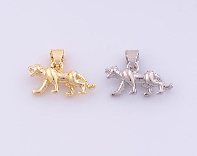 1 pcs Gold Leopard Pendant,18K Gold Filled Animal Charm,Leopard Charms DIY Bracelet Necklace Jewelry Making Findings Supply