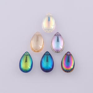 1 pcs Pear Crystal Pendant,Crystal AB Charms,Austrian Crystal,Made in Austria DIY Bracelet Necklace Jewelry Making Findings Supply
