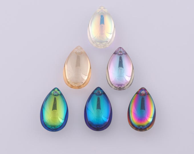 1 pcs Pear Crystal Pendant,Crystal AB Charms,Austrian Crystal,Made in Austria DIY Bracelet Necklace Jewelry Making Findings Supply