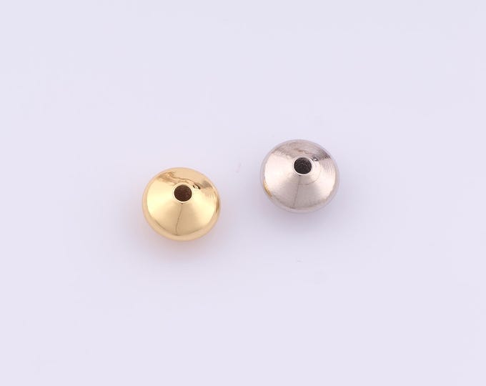 1 pcs 18K Gold Filled Round Spacer Beads,Flat Beads,Round Flat Beads for DIY Jewelry Making Findings Supply