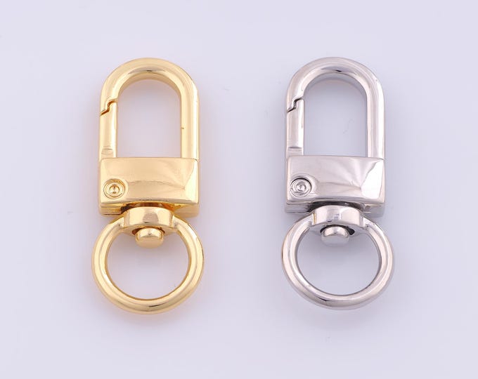 1 pcs Gold Push Door Clasp,18K Gold Filled Spring Clasp,Lock Clasp for DIY Bracelet Necklace Jewelry Making Findings Supply