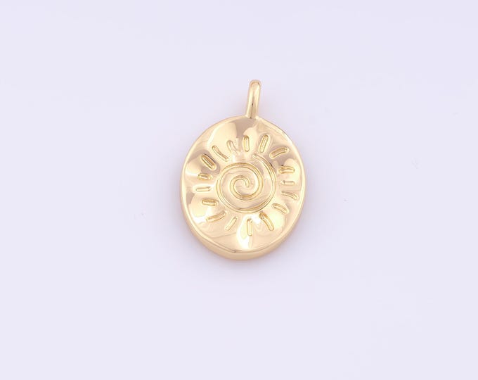 1 pcs Gold Sun Pendant,18K Gold Filled Celestial Charm,Sunburst Charms DIY Bracelet Necklace Jewelry Making Findings Supply