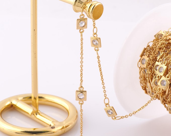 1 Meter Gold Satellite Chain, 18K Gold Filled Semi Finished Chain, Specialty Chains, DIY Jewelry Making Supplies