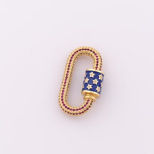 1 Stück Gold CZ Karabiner Verschluss, 18K Gold Füllte Stern Verschluss, Karabiner Verschluss für DIY Armband Halskette Schmuckherstellung Lieferung