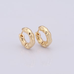 1 pair Gold Thick Earrings,18K Gold Filled Huggie Hoop Earrings,Hoop Earrings,Hypoallergenic Huggie Hoop,Gift for Her