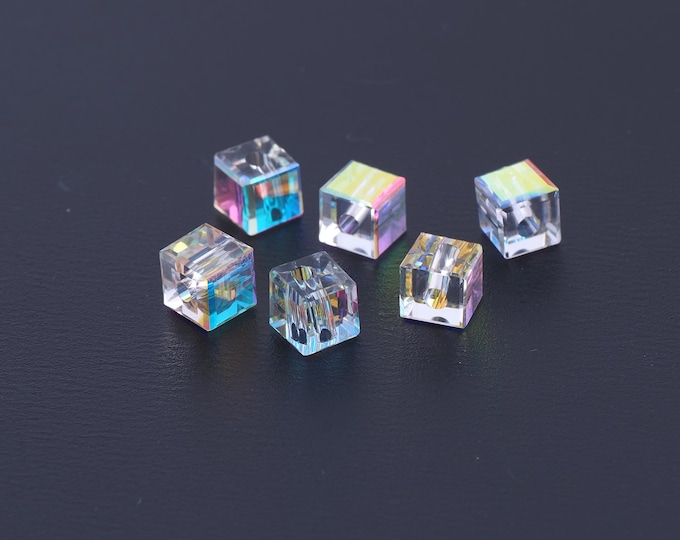 1 pcs Cube Crystal Beads,Austrian Crystal,Made in Austria DIY Bracelet Necklace Jewelry Making Findings Supply