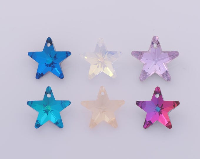 1 pcs Star Crystal Pendant,Crystal AB Charms,Austrian Crystal,Made in Austria DIY Bracelet Necklace Jewelry Making Findings Supply