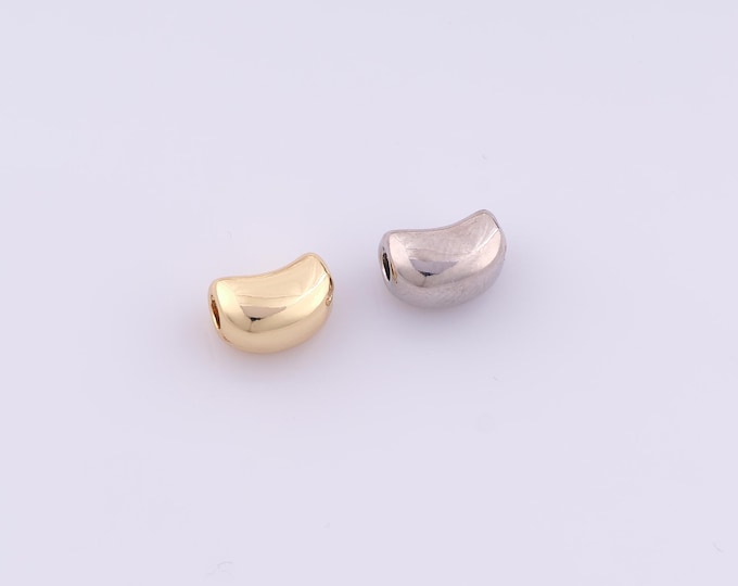 1 pcs 18K Gold Filled Bean Spacer Beads,Bean Beads,Bean Beads for DIY Jewelry Making Findings Supply