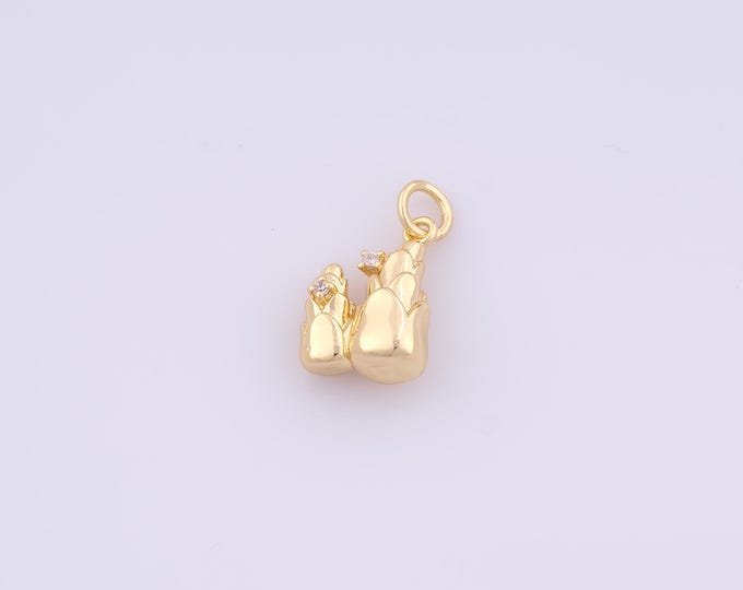 1 pcs CZ Bamboo Shoot Pendant,18K Gold Filled Bamboo Shoot Charm,Bamboo Shoot Charms DIY Bracelet Necklace Jewelry Making Findings Supply