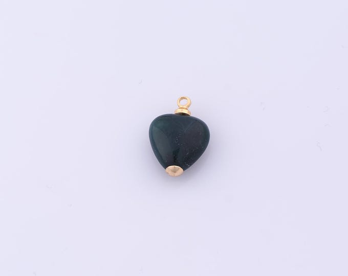 1 pcs Gold Energy Stone Pendant,18K Gold Filled Natural Stone Charm,Stone Charms DIY Bracelet Necklace Jewelry Making Findings Supply