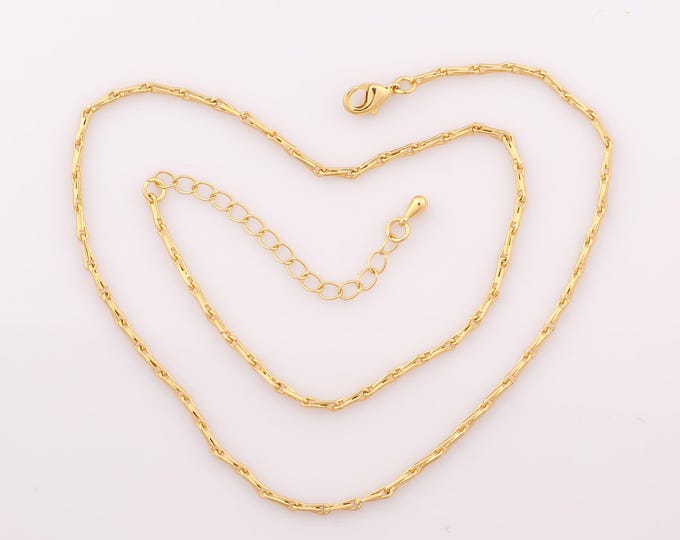 1 Str Gold Figure 8 Necklace,18K Gold Filled Chain Necklace,Adjustable Necklace,Gift for Her