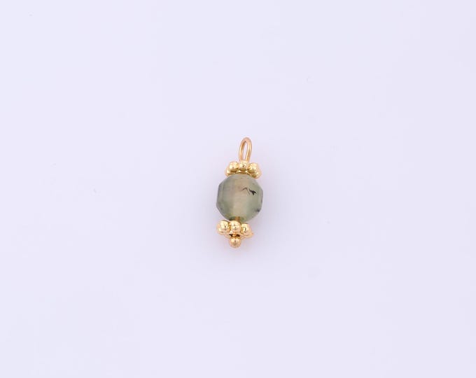 1 pcs Gold Energy Stone Pendant,18K Gold Filled Natural Stone Charm,Stone Charms DIY Bracelet Necklace Jewelry Making Findings Supply