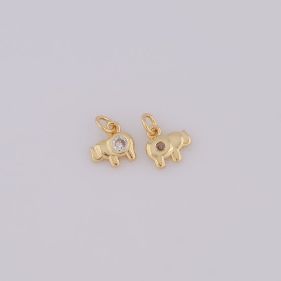 18K ぶたのチャーム