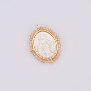 1 pcs Gold Virgin Mary Pendant,18K Gold Filled Fritillary Religion Charm,Catholic Charm DIY Bracelet Necklace Jewelry Making Findings Supply image 10