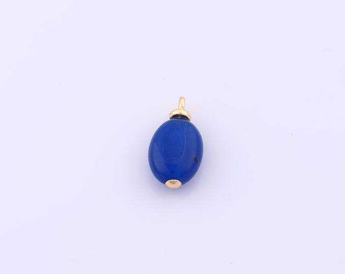 1 pcs Gold Energy Stone Pendant,18K Gold Filled Natural Stone Charm,Stone Charms DIY Bracelet Necklace Jewelry Making Findings Supply
