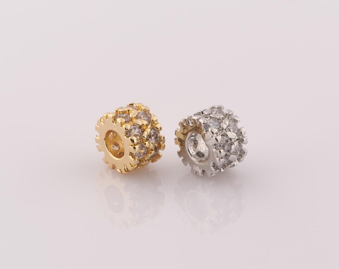 1 pcs 18K Gold Filled Round Tube Spacer Beads,Tube Beads,Round Beads for DIY Jewelry Making Findings Supply
