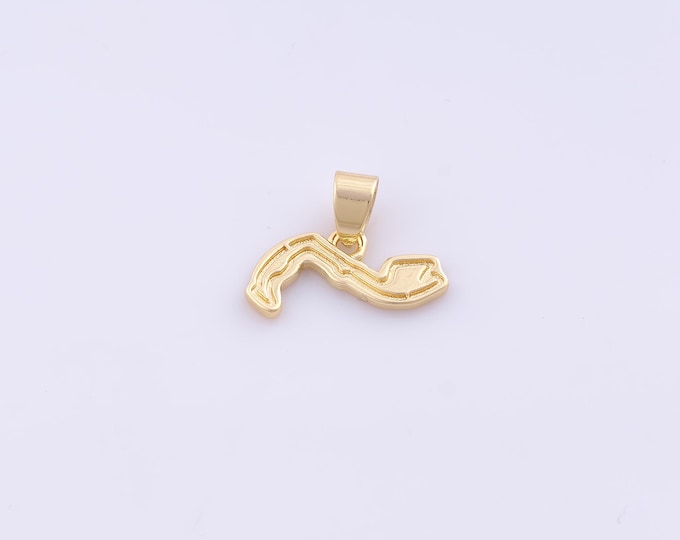 1 pcs Gold Track Pendant,18K Gold Filled F1 Track Charm,Track Charms DIY Bracelet Necklace Jewelry Making Findings Supply