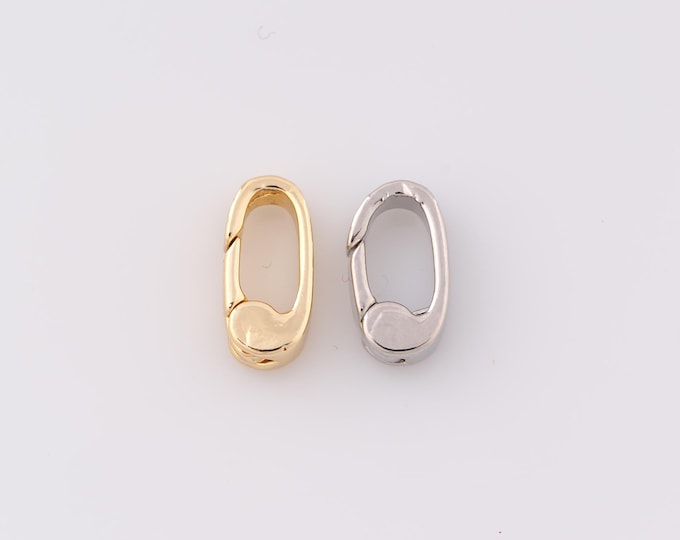 1 pcs Gold Push Door Clasp,18K Gold Filled Snap Clasp,Push Door Clasp for DIY Bracelet Necklace Jewelry Making Findings Supply