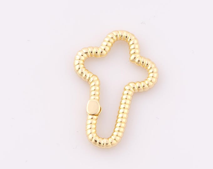 1 pcs Gold Push Door Clasp,18K Gold Filled Snap Clasp,Snap Clasp for DIY Bracelet Necklace Jewelry Making Findings Supply
