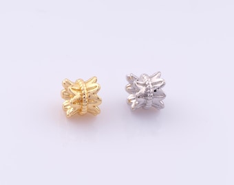 1 pcs 18K Gold Filled Flower Spacer Beads,Tube Beads,Flower Beads for DIY Jewelry Making Findings Supply