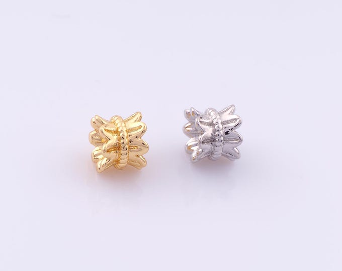 1 pcs 18K Gold Filled Flower Spacer Beads,Tube Beads,Flower Beads for DIY Jewelry Making Findings Supply