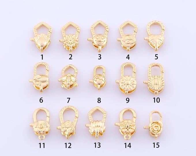 1 pcs Gold Lobster Clasp,18K Gold Filled Spring Clasp,Claw Clasp for DIY Bracelet Necklace Jewelry Making Findings Supply