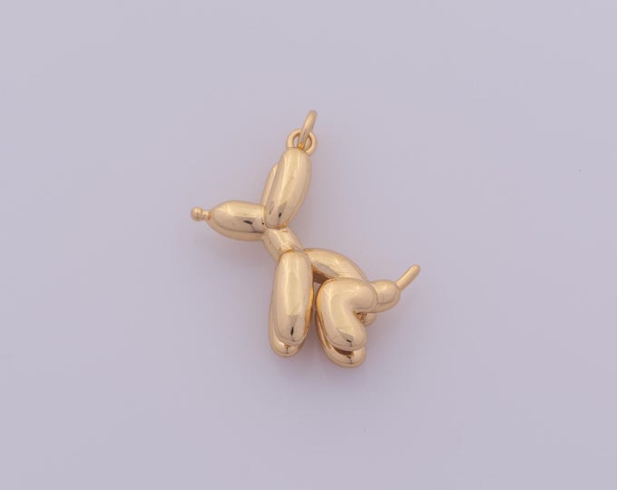 1 pcs Gold Cute Dog Pendant,18K Gold Filled Animal Charm,Dog Charms DIY Bracelet Necklace Jewelry Making Findings Supply