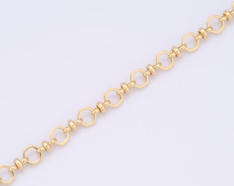 1 Meter Gold Figure 8 Chain, 18K Gold Filled Semi Finished Chain, Specialty Chains, DIY Jewelry Making Supplies