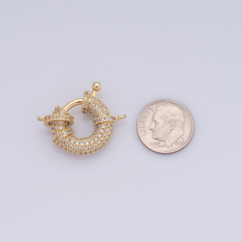 1 Pcs 18K Gold Filled Round Spring Clasp,sailor Clasp,spring Clasp for ...