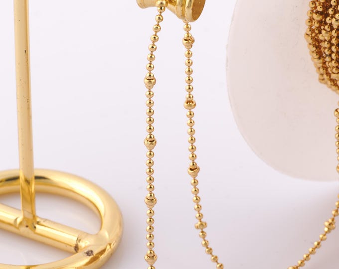 1 Meter Gold Satellite Chain, 18K Gold Filled Semi Finished Chain, Specialty Chains, DIY Jewelry Making Supplies